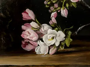 Jan Teunissen - Prunusbloesem op een bemoste steen kopen? Bied vanaf 400!