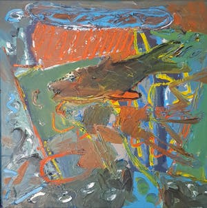 Dominique Chan - Compositie met vis kopen? Bied vanaf 1!