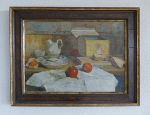 Adriaan de la Riviere - Stilleven met broodtrommel kopen? Bied vanaf 280!