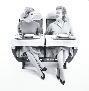 Paul Huf - Foto op dibond, de stoelen van KLM kopen? Bied vanaf 1!