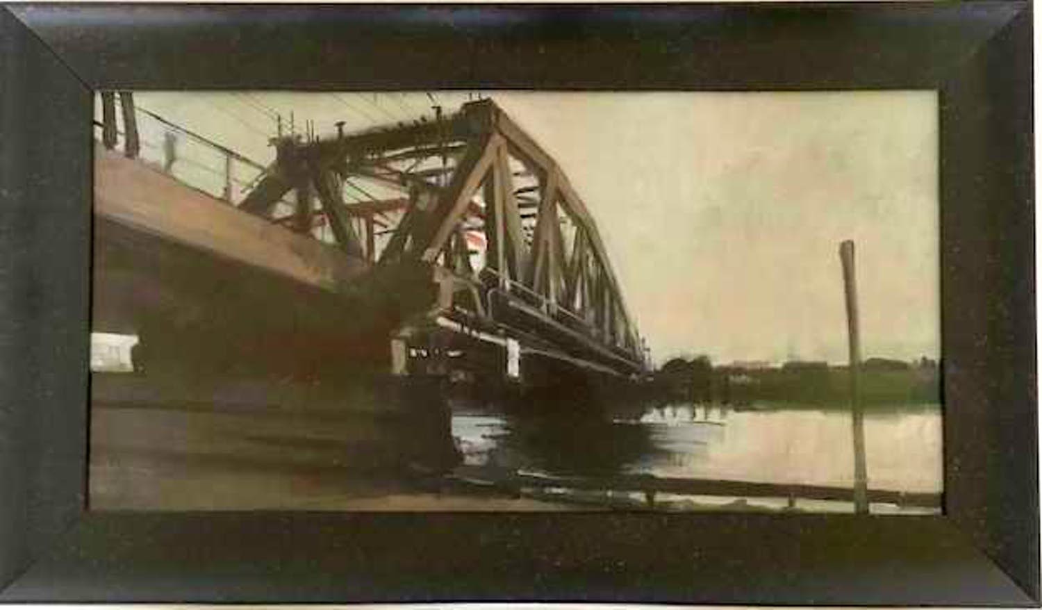 Pieter Pander - Spoorbrug over IJssel bij Zutphen verkocht voor € 1150!