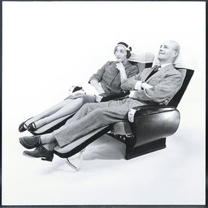 Paul Huf - Foto op dibond, Nieuwe stoelen van KLM 1957 kopen? Bied vanaf 1!