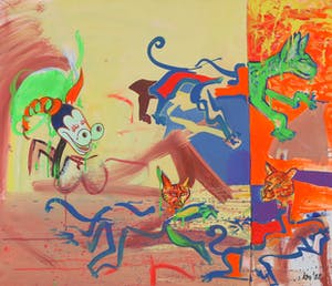 Kees Mol - Acryl op doek, Zonder titel - Ingelijst kopen? Bied vanaf 1!