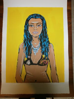 Peter Klashorst - my yellow princess [zeer groot] kopen? Bied vanaf 1!