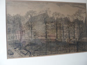 Eugene Rensburg - Ets, Stadsgezicht van Rotterdam kopen? Bied vanaf 35!