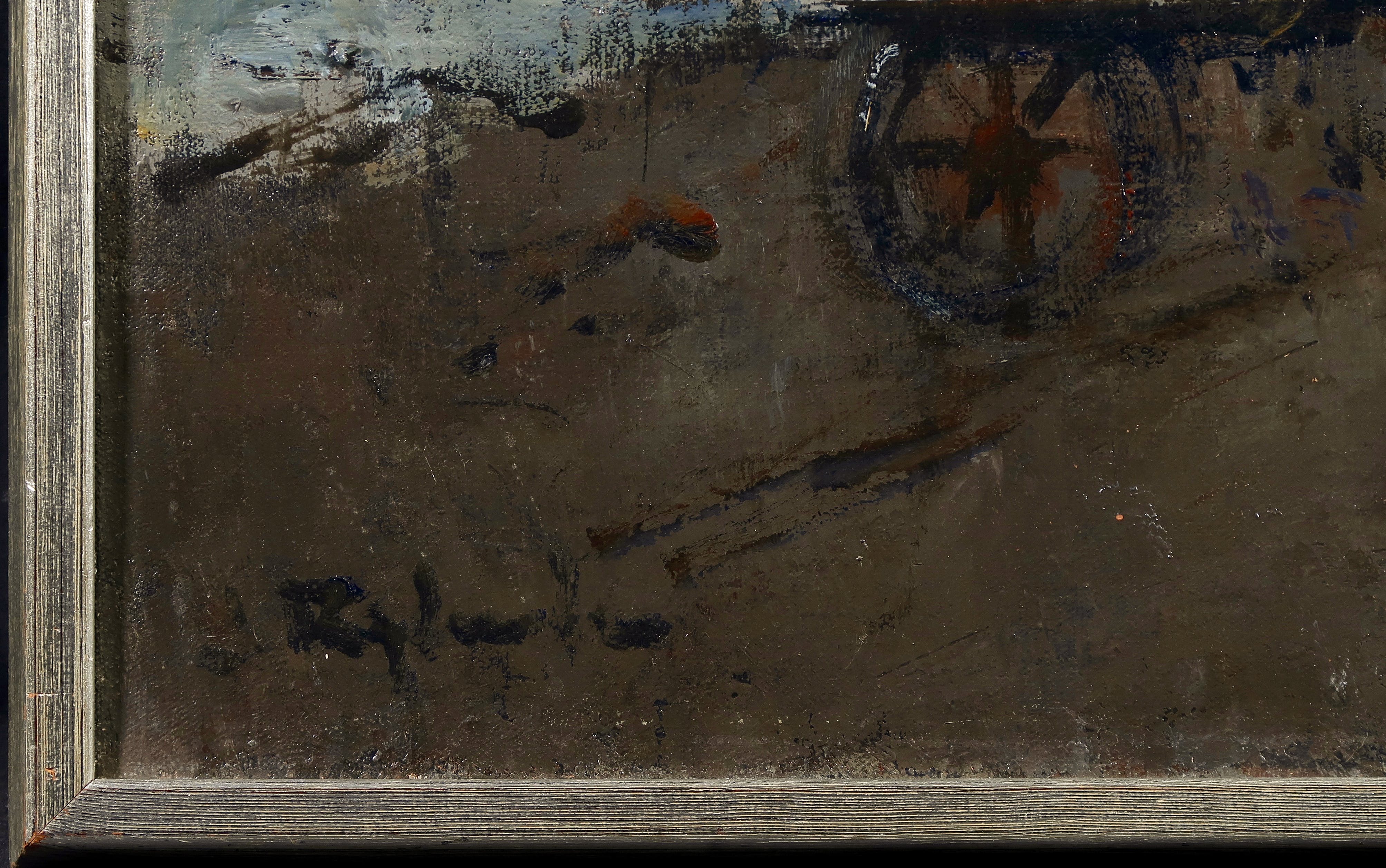 Jan Rijlaarsdam - Olieverf op doek, Straatje in Zuid-Europese stad - Ingelijst kopen? Bied vanaf 950!