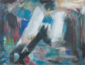 Klaas Boonstra - Olieverf op board, Abstracte compositie - Ingelijst kopen? Bied vanaf 150!