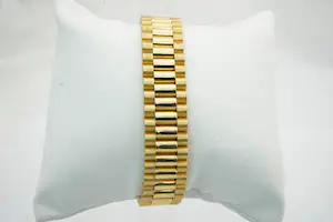 Acheter29 - Bijzonder mooie en zware 18 Krt gouden "president" armband - heren model? Enchérissez de 1870!