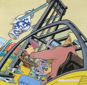 Theo van den Boogaard - Piëzografie, Dat is er een van Tempo-Team (Heftruckchauffeur) - Ingelijst kopen? Bied vanaf 1!