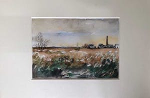 Bertus Voortman - Landschap met fabriek kopen? Bied vanaf 10!