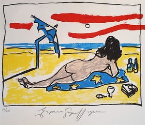 Espen Hagen - Beach - ingelijst. kopen? Bied vanaf 90!
