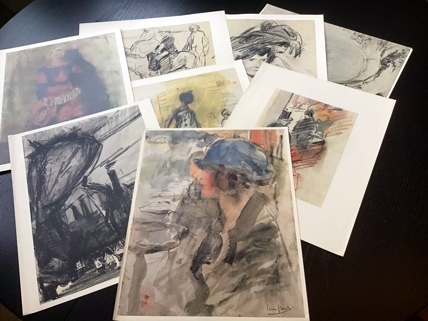 Isaac Israels - acht tekeningen van Isaac Israëls verkocht voor € 69!