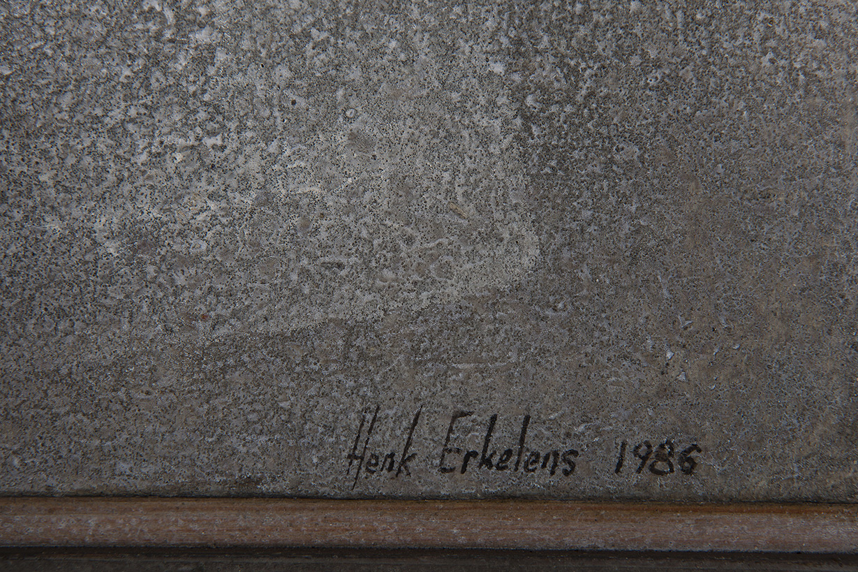 Henk Erkelens - Zand, olieverf en karton op hout - gesigneerd r.o.  kopen? Bied vanaf 10!