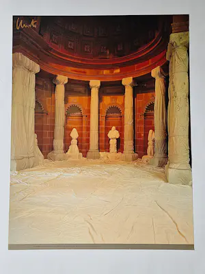 Christo - Originele 1990 kleuren offset "The Wrapped Vestibule" crayon gesigneerd! kopen? Bied vanaf 169!