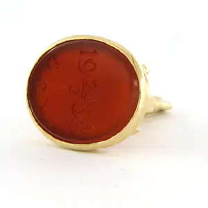 14k geel gouden hanger bezet met een carneool – 3.5 gram kopen? Bied vanaf 370!