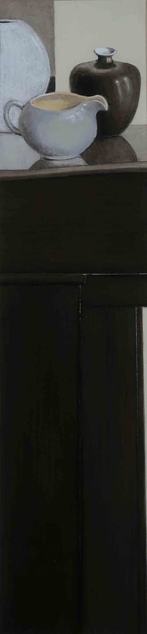 Ina van Toor - Gemengde techniek, Randfiguur - Ingelijst kopen? Bied vanaf 40!