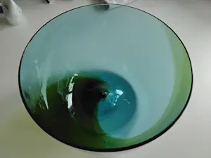 Tapio Wirkkala - Geblazen glazen kom met overlappende spiralen kopen? Bied vanaf 400!