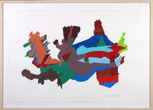 Henri Plaat - Gouache, Zonder titel - Ingelijst (Groot) verkocht voor € 120!