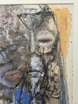 Wim Bosma - Vrouw met masker. Afrikaanse sfeer. kopen? Bied vanaf 399!