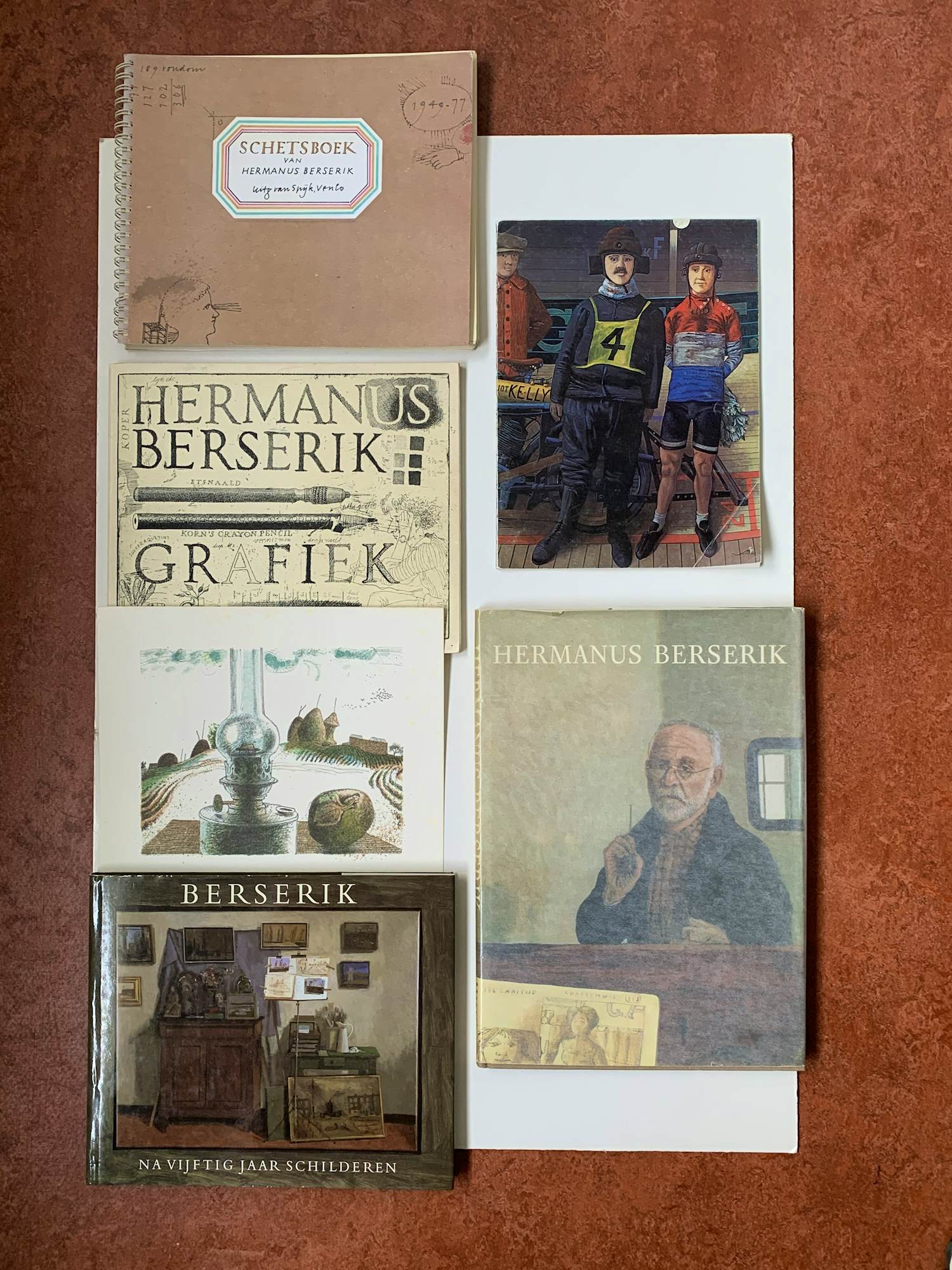 Herman Berserik - 5 boeken over zijn oeuvre + kleurenlitho verkocht voor € 50!