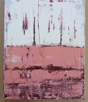 Irene van den Bos - ROZE ABSTRACTIE / OLIEVERF DOEK / 50x40cm kopen? Bied vanaf 28!