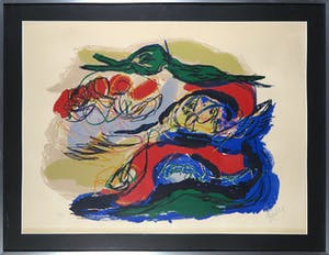 Karel Appel - Litho, Paysage mysterieux - Ingelijst kopen? Bied vanaf 700!