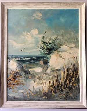 Willem Reinders - Duinlandschap met zeezicht verkocht voor € 164!