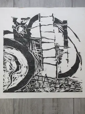 Stavros Kotsiréas - Verwachting II - Houtsnede kopen? Bied vanaf 80!