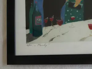 Willy Belinfante - 2 Ingelijste kleurenetsen , “Party” en “Bridge” , + een gesigneerd boek kopen? Bied vanaf 100!