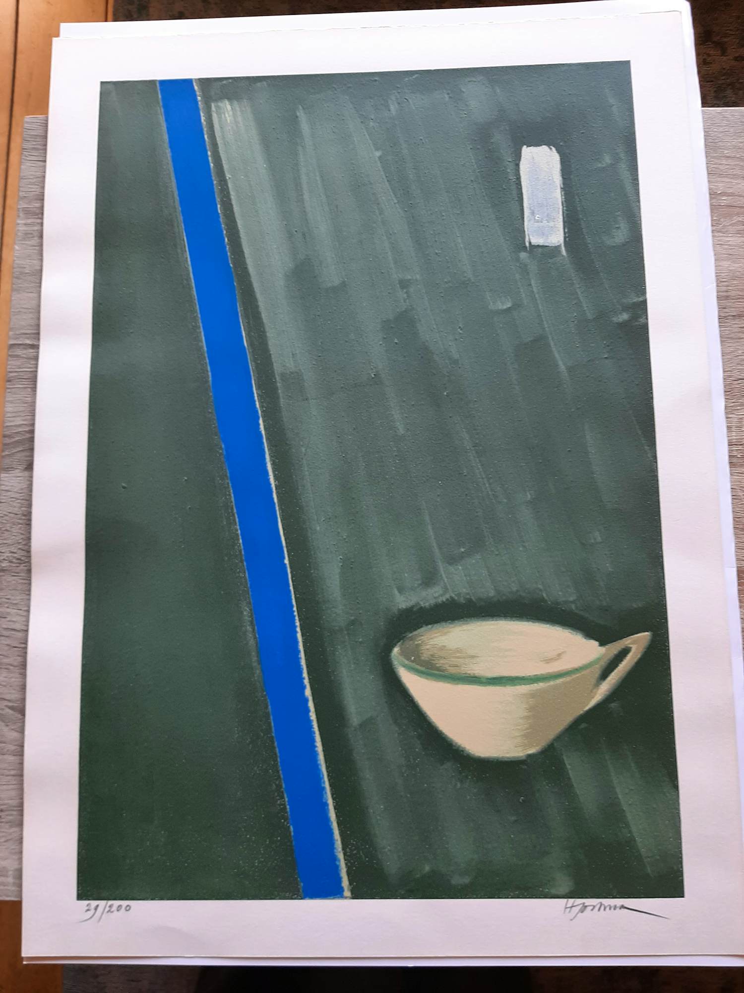 Hannes Postma - zeefdruk, Z.t. (kopje) verkocht voor € 40!