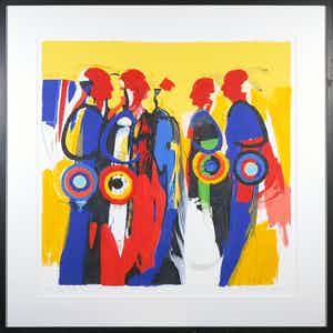 Frank Lejeune - Zeefdruk, Lakosta people - Ingelijst (Groot) verkocht voor € 1!