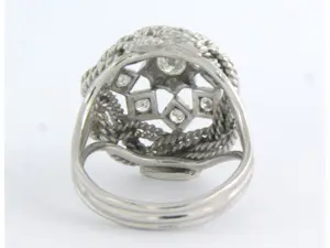 18k witgouden ring bezet met briljant geslepen diamant tot. 0,20ct kopen? Bied vanaf 830!