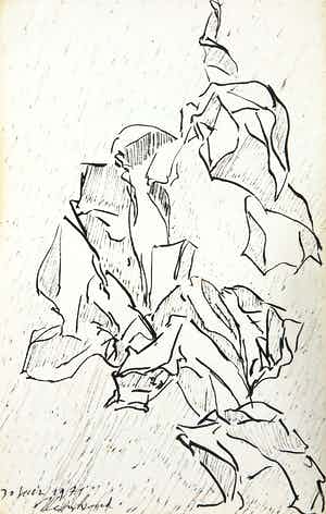 Reinhoud D'Haese - Inkttekening, Abstracte compositie verkocht voor € 150!