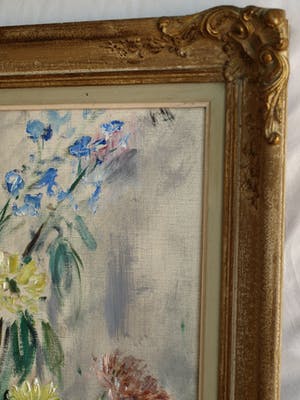 Niet of onleesbaar gesigneerd - Olieverf doek, “Bloemstilleven” – ingelijst – Groot – gesigneerd kopen? Bied vanaf 1!