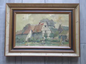 George Tielens - Limburgse boerderij - Olie op doek kopen? Bied vanaf 150!