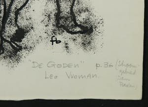 Kees Bastiaans - (Omgeving van ??): Twee pentekeningen + Linosnede van Thijs Bastiaans kopen? Bied vanaf 1!