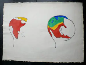 Ronnie Cutrone - Gemengde techniek op papier - 1975 kopen? Bied vanaf 275!