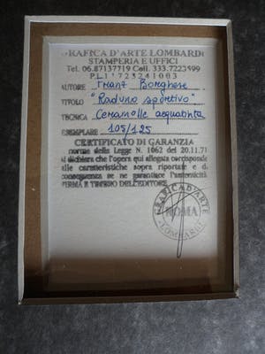 Franz Borghese - Aquatint ets, Titel, Raduno sportivo. kopen? Bied vanaf 175!