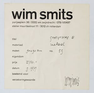 Wim Smits - Metaal, Groeiproces 8 kopen? Bied vanaf 200!