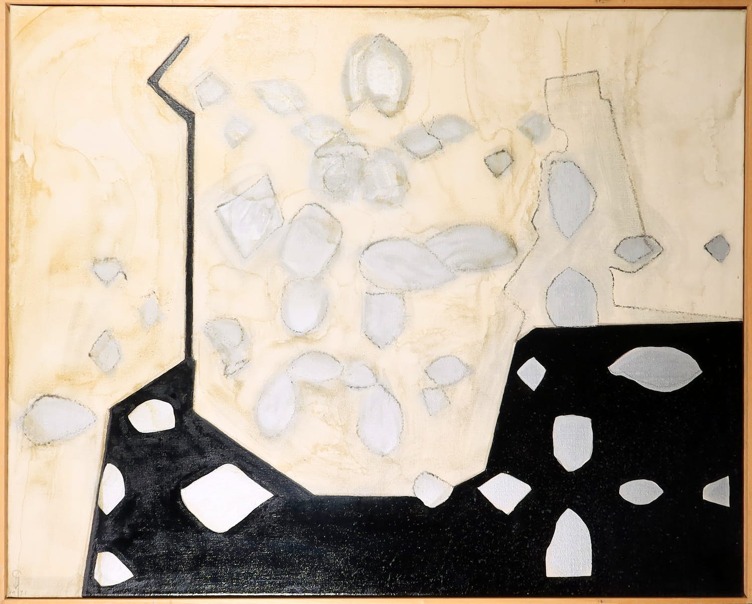 Pieter van Goudzwaard - Olieverf op doek, Harmonie - Ingelijst (Groot) verkocht voor € 150!