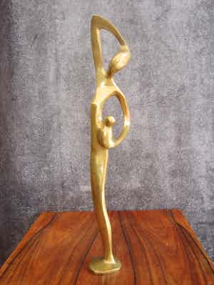 Brons (Onbekend) - Moeder en kind. verkocht voor € 55!