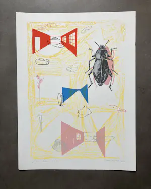 Johan Koers - Zeefdruk - "Hoofdland VII" - Handgesigneerd - 1991 kopen? Bied vanaf 20!