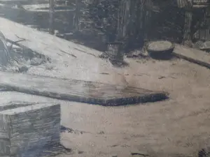 Willem Witsen - Ets "afgemeerde bootjes bij Hattem" potlood gesigneerd - orig. lijst kopen? Bied vanaf 50!