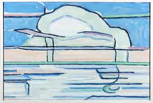 Paul Overhaus - Olieverf op doek, Reflectie I - Ingelijst verkocht voor € 70!