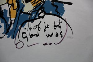 Herman Brood - zeefdruk: of je bij God was kopen? Bied vanaf 249!