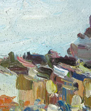 Anna Pavlova - Olieverf op doek, Blue waves kopen? Bied vanaf 1!