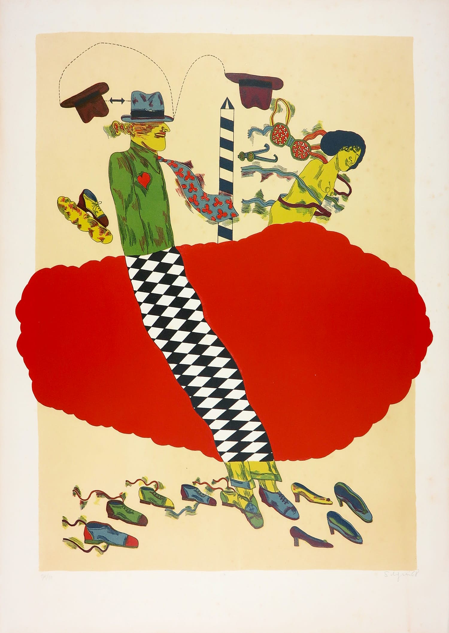 Antonio Segui - Litho, Zonder titel kopen? Bied vanaf 50!