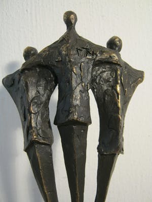 Brons (Onbekend) - Sculptuur - "Schouder aan Schouder" - gesigneerd kopen? Bied vanaf 60!