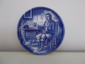 Wedgwood - Set van 6 bordjes (Flow Blue Small Tradesman). kopen? Bied vanaf 10!