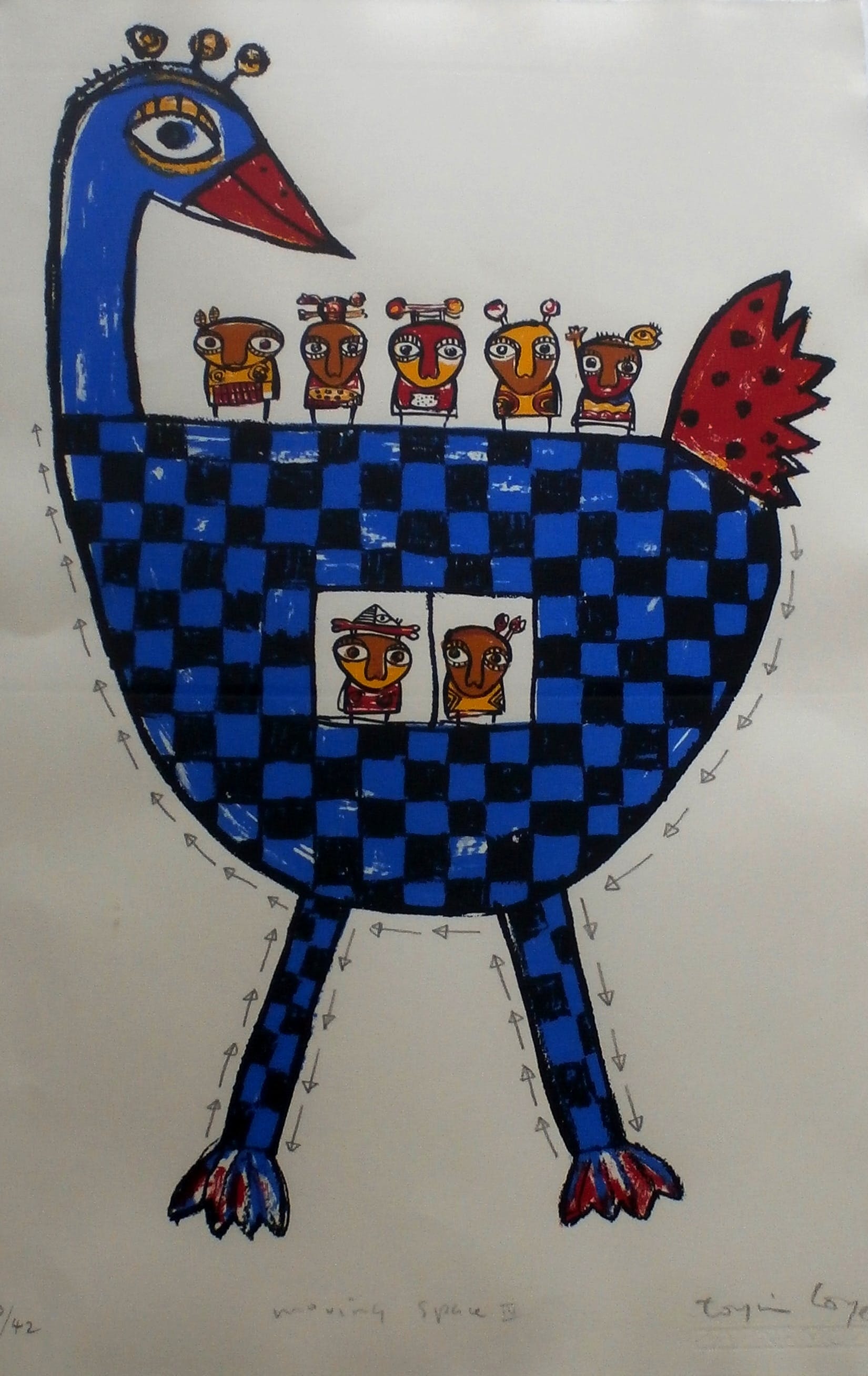 Toyin Loye - zeefdruk: Moving Space kopen? Bied vanaf 135!